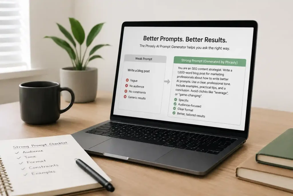 How the Phrasly AI Prompt Generator Helps You Get Better Results From ChatGPT and Other AI Tools