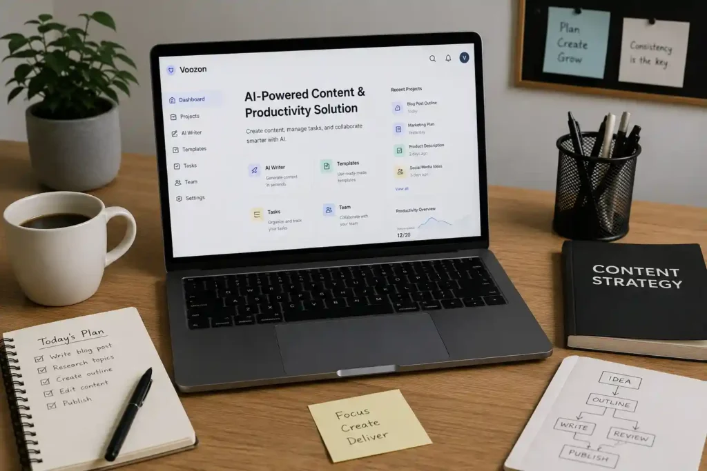 Voozon: AI-Powered Content & Productivity Solution